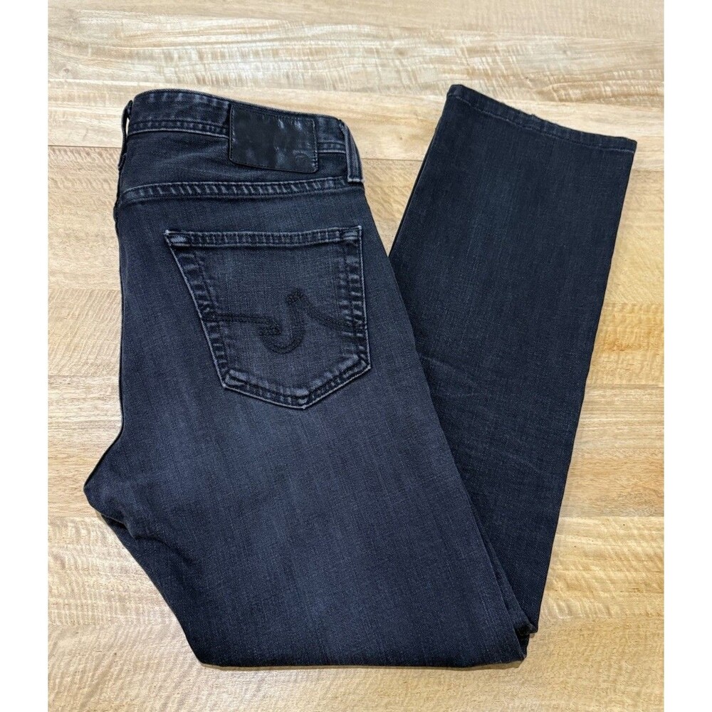 Adriano Goldschmied Matchbox Slim Straight Denim Jeans — Men 32 x 28 — Black ECU